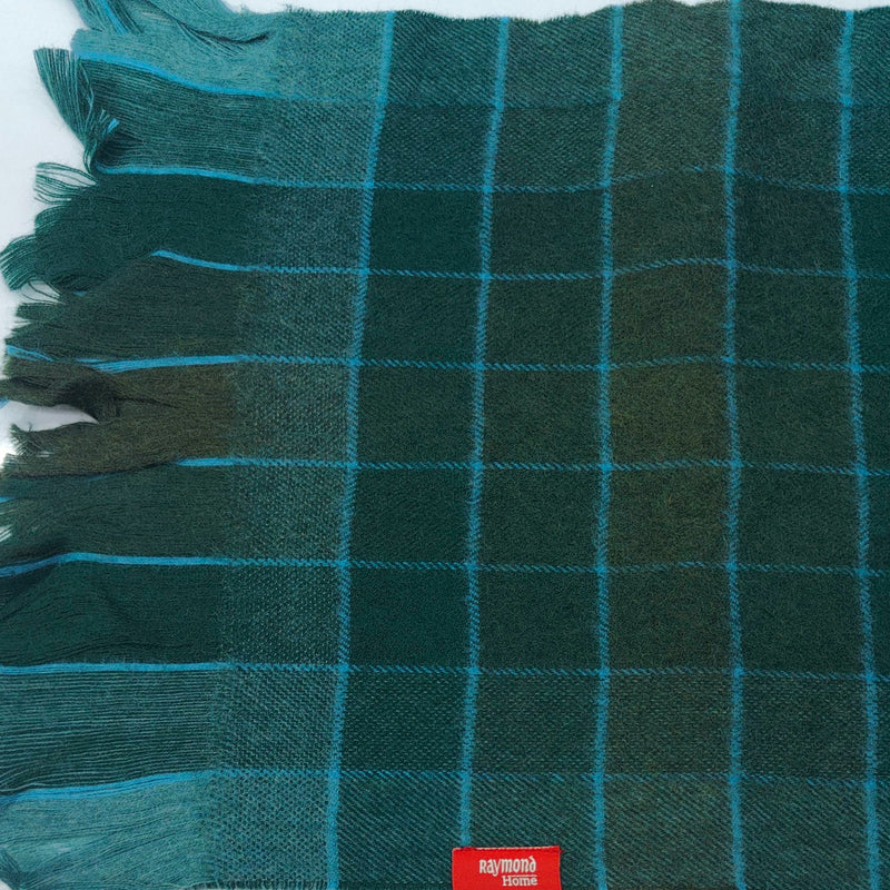 Raymond Pure Wool Muffler Colour Dark Green N Teal Blue