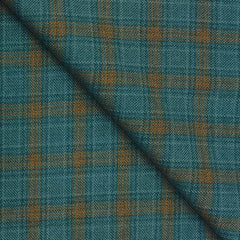 Tweed Blazer Fabric Raymond Wool Blended Check Colour Viridian Green