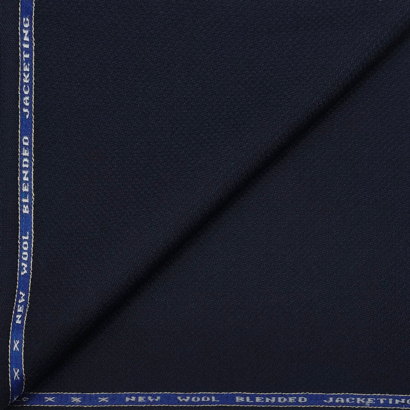 Tweed Blazer Fabric Raymond Wool Blended Dobby Colour Dark Blue
