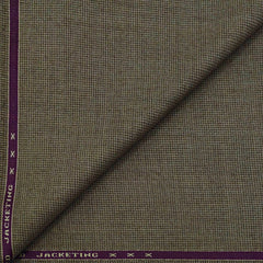 Tweed Blazer Fabric Raymond Wool Blended Zig Zag Colour Brown