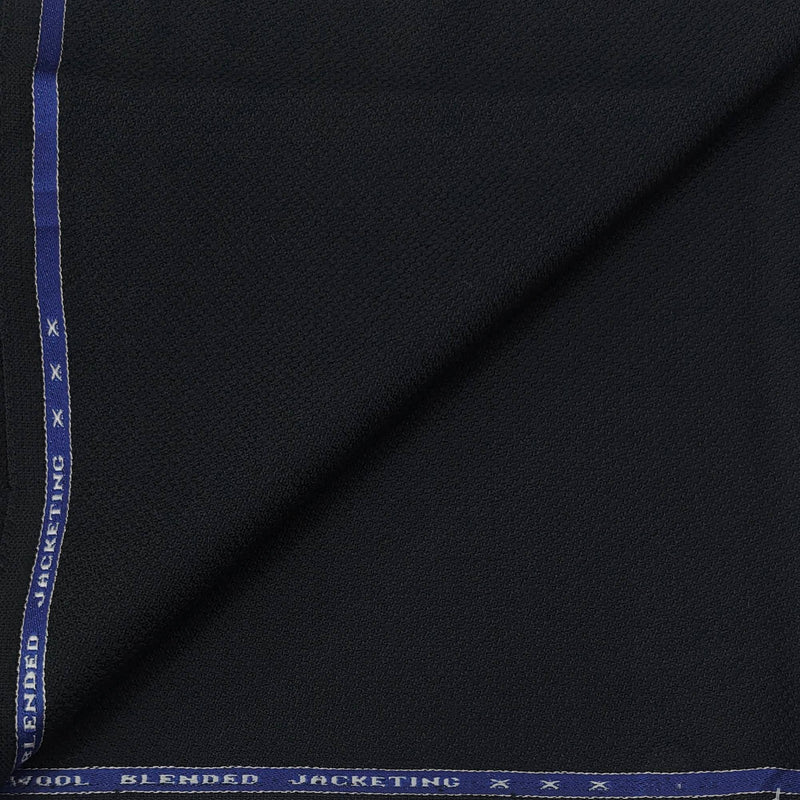 Tweed Blazer Fabric Raymond Wool Blended Dobby Colour Black