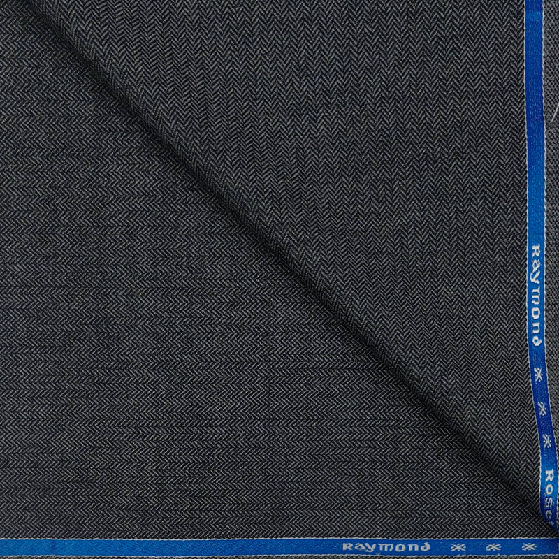 Tweed Blazer Fabric Raymond Wool Blended Herringbone Colour Grey