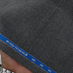 Tweed Blazer Fabric Raymond Wool Blended Herringbone Colour Grey