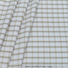 Shirt Fabric Mantire Poly Cotton Broad Check Colour  White