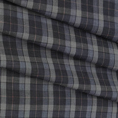 Shirt Fabric Mantire Poly Cotton Check Colour Black N Grey