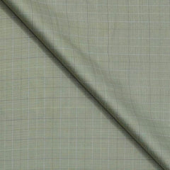Trouser Fabric Raymond Wool Blended Check Colour Gin Green