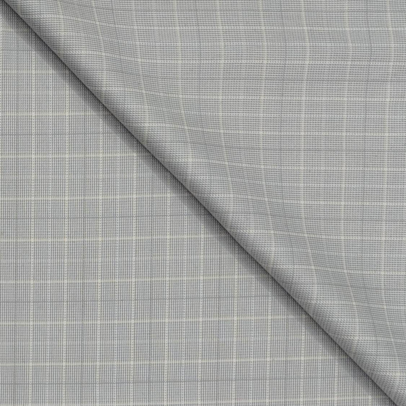 Trouser Fabric Raymond Wool Blended Check Colour Light Brownish Grey