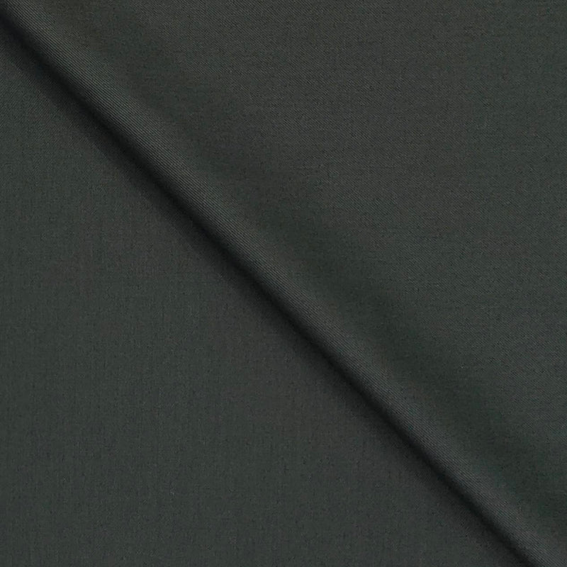 Trouser Fabric Raymond Wool Blended Plain Colour Seaweed Green