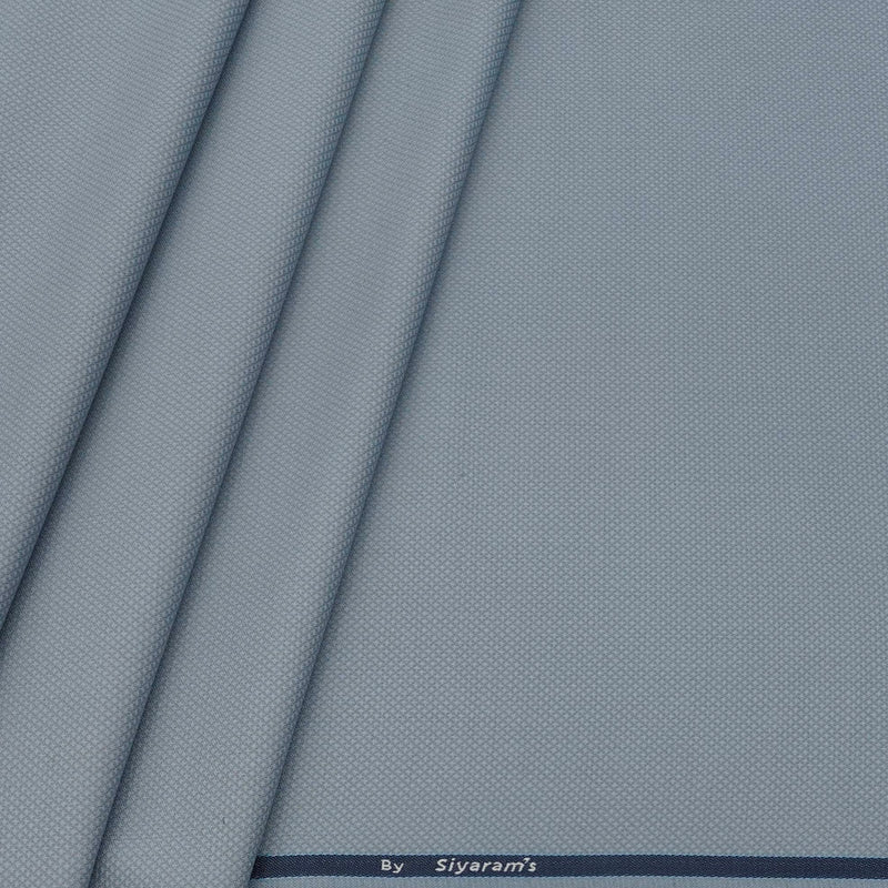 Trouser Fabric Siyaram Poly Viscose Dobby Color Silver Blue