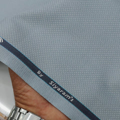 Trouser Fabric Siyaram Poly Viscose Dobby Color Silver Blue