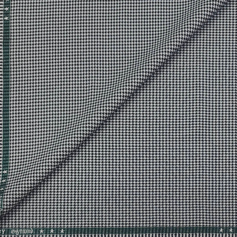 Trouser Fabric Raymond Poly Viscose Zig Zag Colour Black N White