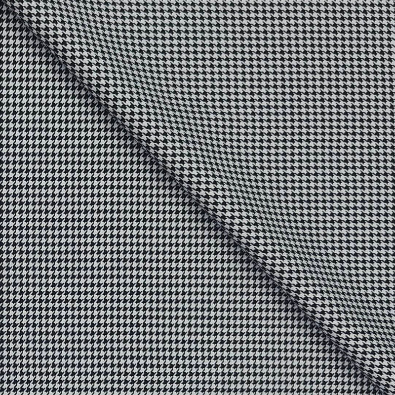 Trouser Fabric Raymond Poly Viscose Zig Zag Colour Black N White