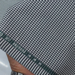 Trouser Fabric Raymond Poly Viscose Zig Zag Colour Black N White