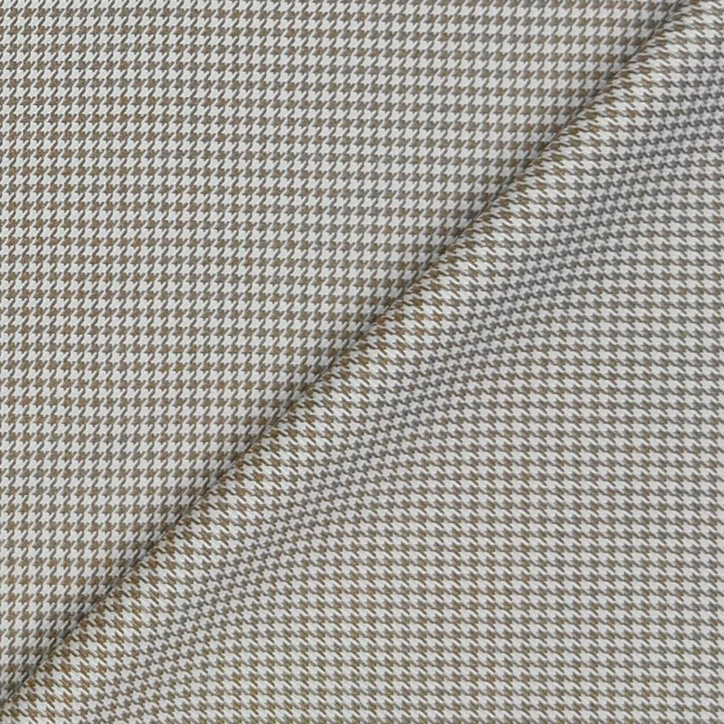 Trouser Fabric Raymond Poly Viscose Zig Zag Colour Brown N Off White