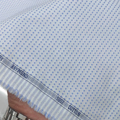 Shirt Fabric Raymond Giza Cotton Dotted Colour Blue N White