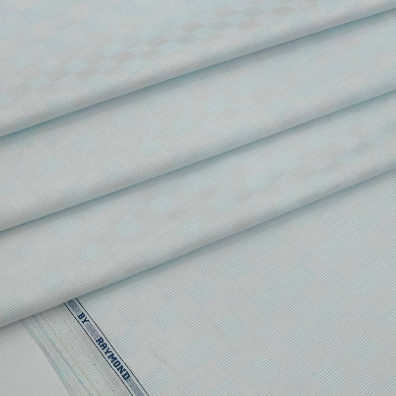Shirt Fabric Raymond Giza Cotton Jacquard Colour Ice Blue