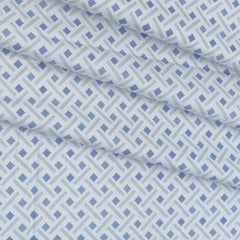 Shirt Fabric Raymond Giza Cotton Printed Colour Blue N Light Grey