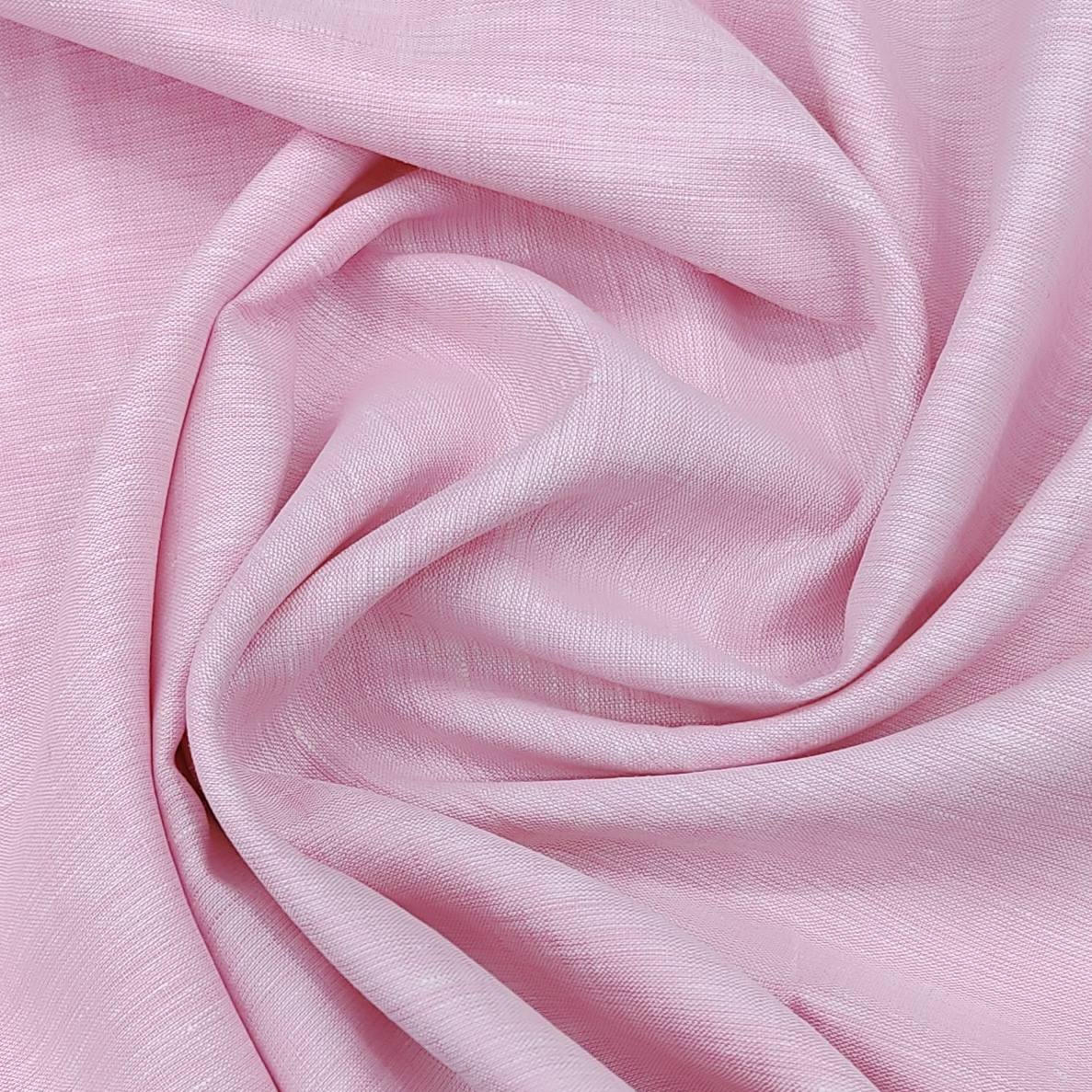 Raymond Pure linen Plain Shirt Fabric(Baby Pink)