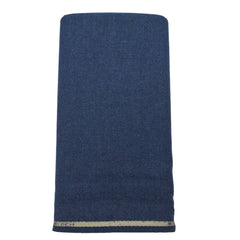 OCM 100% Wool self Textured Tweed Blazer Fabric Colour ink Blue