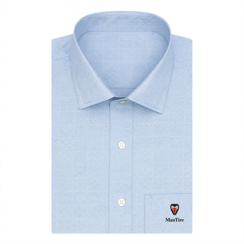 Shirt Fabric Soktas 100% Cotton Jacquard Colour Light Blue