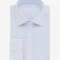 Shirt Fabric Soktas Giza Cotton Check Colour Blue N White