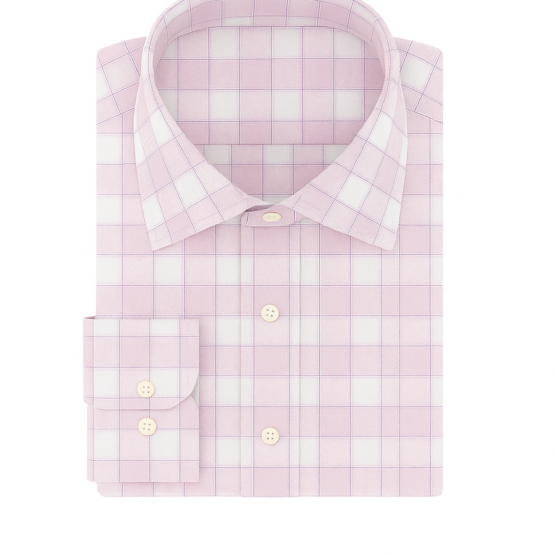 Shirt Fabric Raymond Giza Cotton Check With Jacquard Colour Soft Lavender