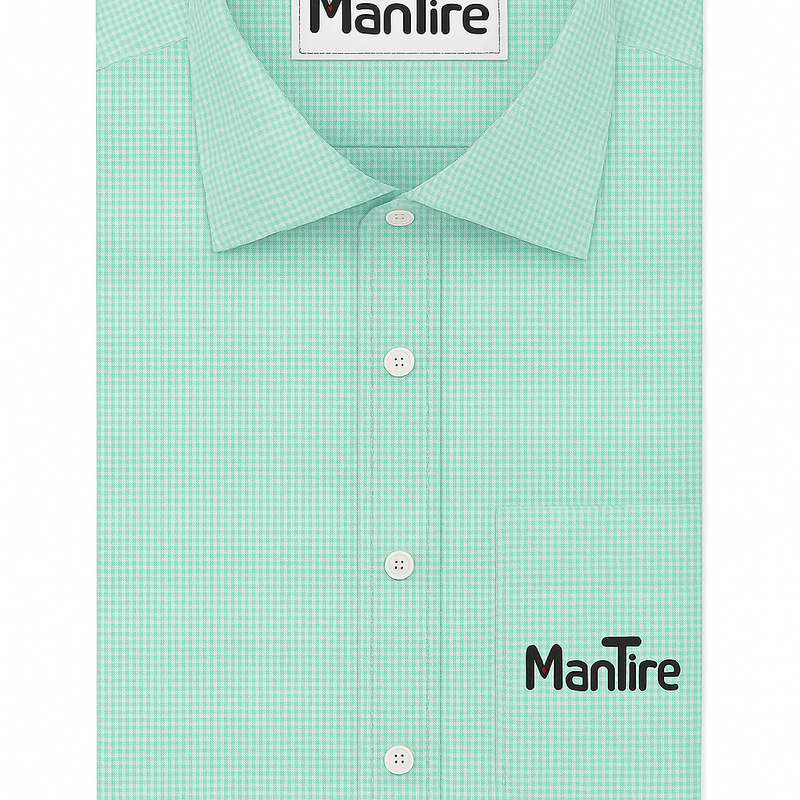 Shirt Fabric Raymond Giza Cotton Broad Check With Jacquard Colour Mint Green