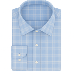 Shirt Fabric Raymond 100% Cotton Mix Check Colour Light Blue