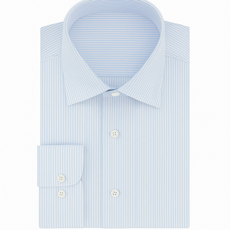 Shirt Fabric Soktas Giza Cotton Lining Colour Light Blue N White