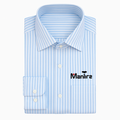 Shirt Fabric Soktas 80s Giza Cotton Lining Colour Sky Blue N White