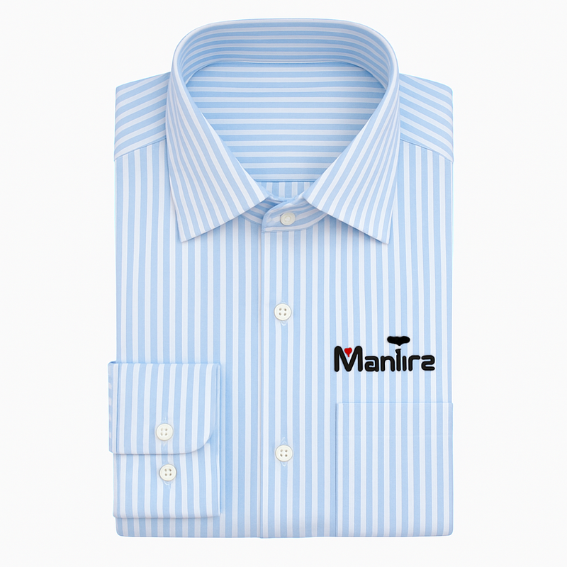 Shirt Fabric Soktas 80s Giza Cotton Lining Colour Sky Blue N White