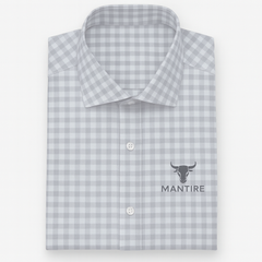 Shirt Fabric Soktas Giza Cotton Check Colour Light Grey N White