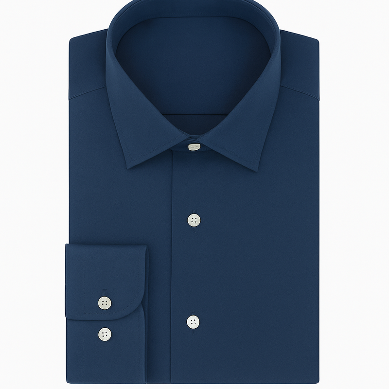 Shirt Fabric Soktas 80s Giza Cotton Plain Colour Usafa Blue