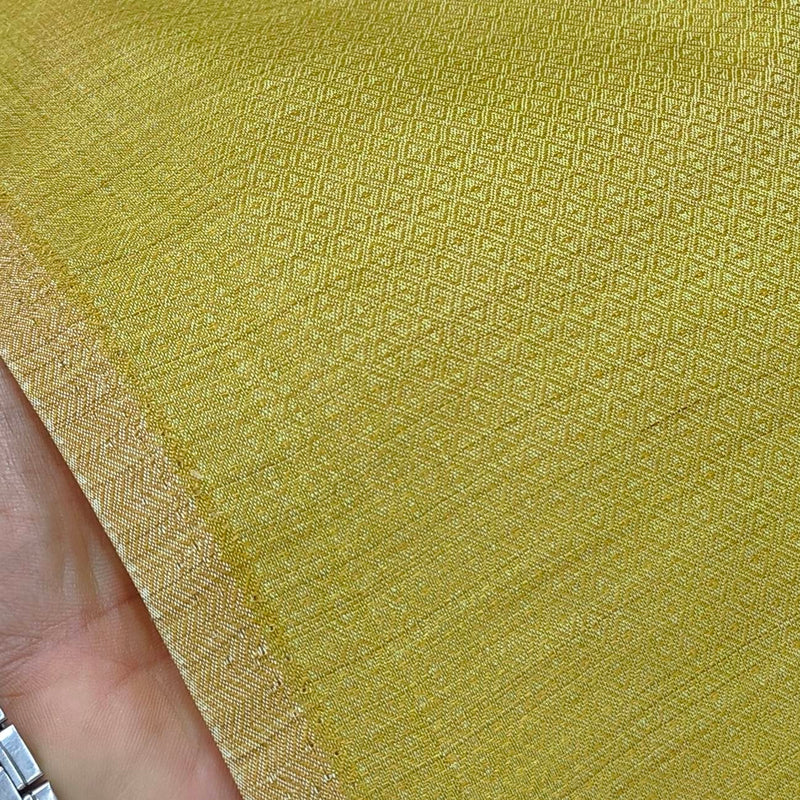 Navsari Stiff Pure Cotton Premium Jacquard Kurta Fabric For Men Colour Olive Green