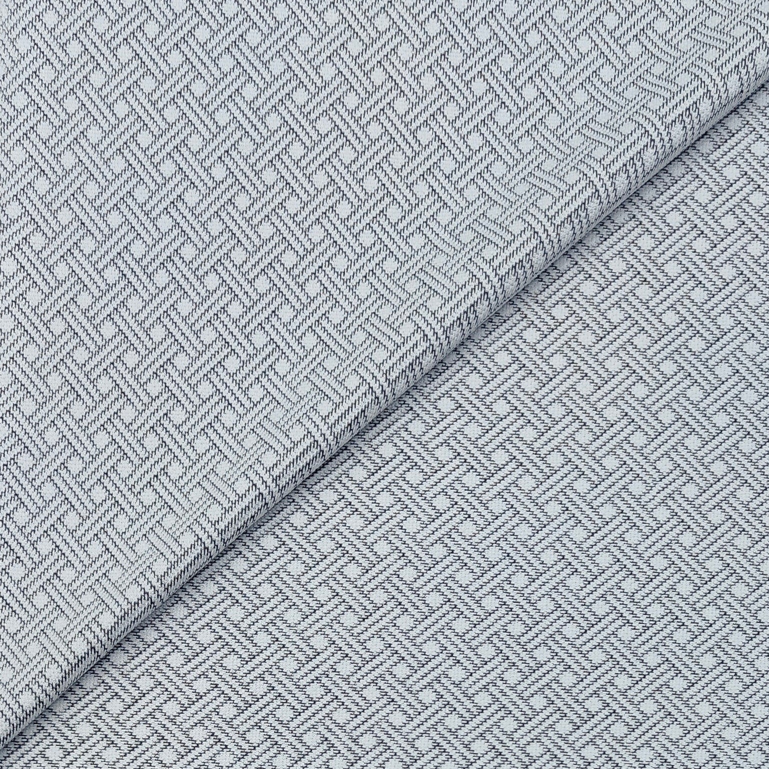 Blazer Fabric ManTire Italian Stretchable Jacquard Colour Grey N White