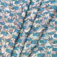 Navsari Stiff Pure Cotton Premium Digital Printed Kurta Fabric For Men Colour Pine Green