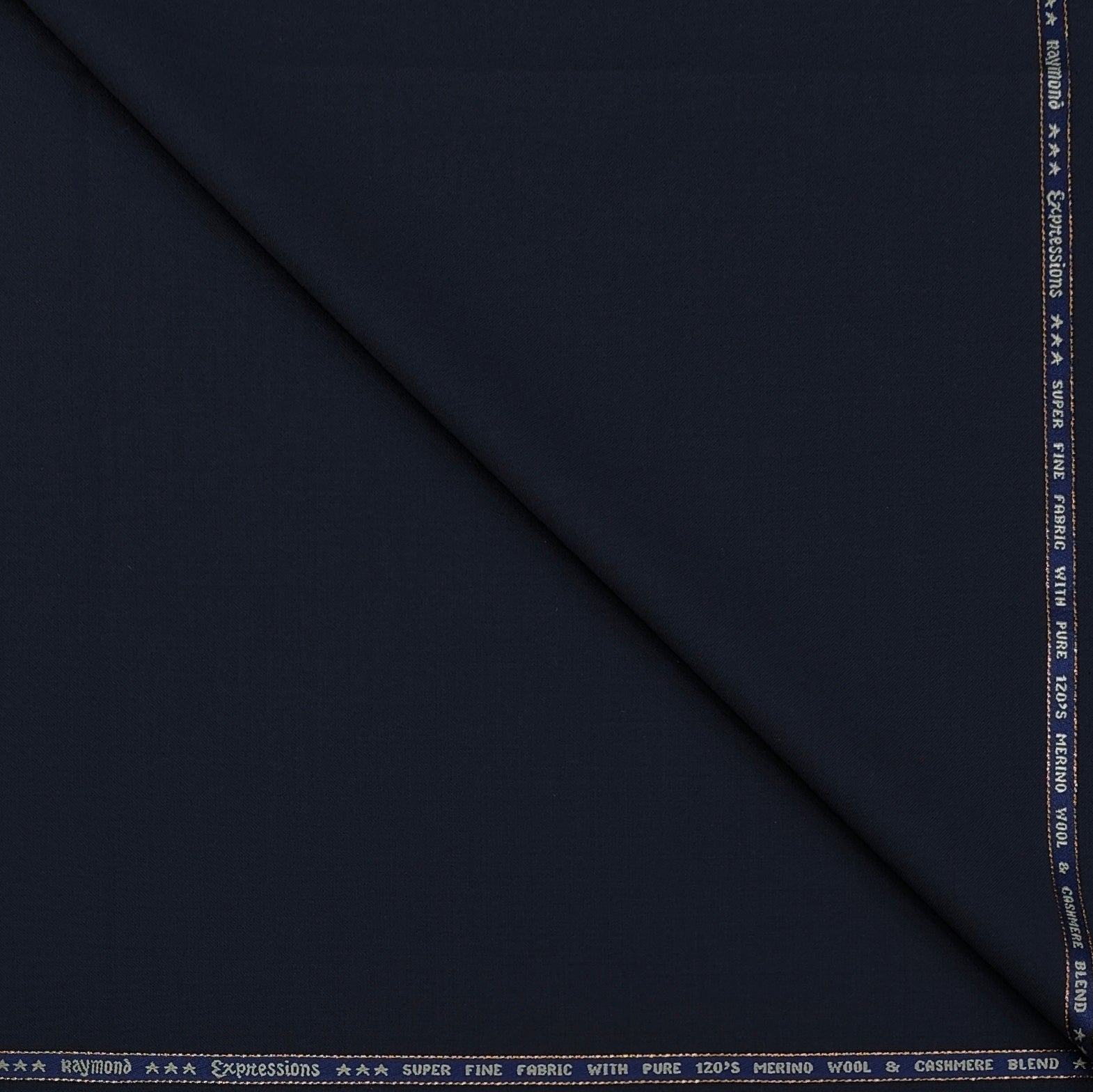 Suit Fabric Raymond Exotic Super 120s Count Luxurious 60% Rich Wool Plain Color Dark Blue