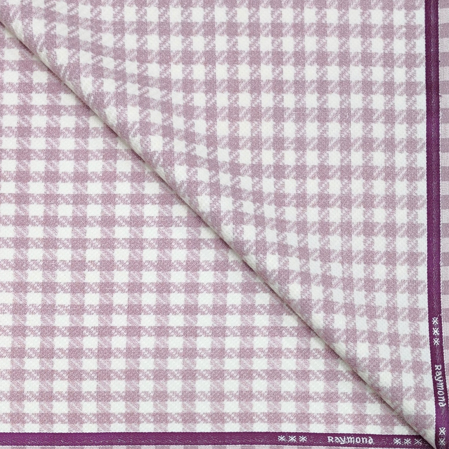 Blazer Fabric Raymond 55% Wool With Linen Windowpane Check Colour Dusty Pink N Off White