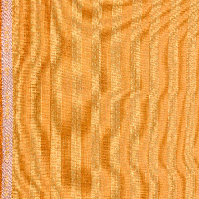 Navsari Stiff Pure Cotton Premium Jacquard Kurta Fabric For Men Colour Orange