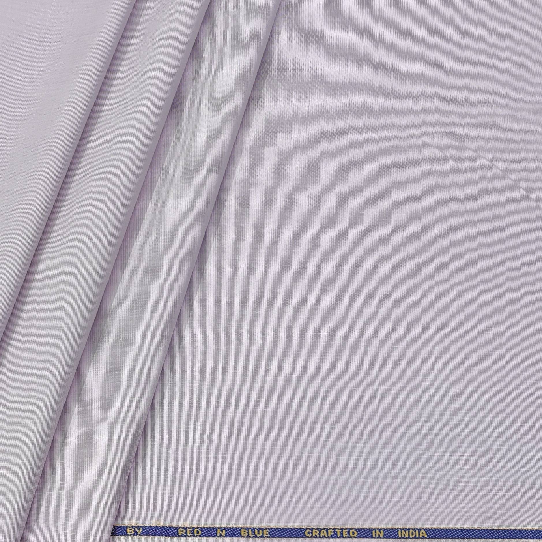 Combo Gwalior Matte Purple Trouser Fabric And Light Lavender Poly Cotton Shirt Fabric