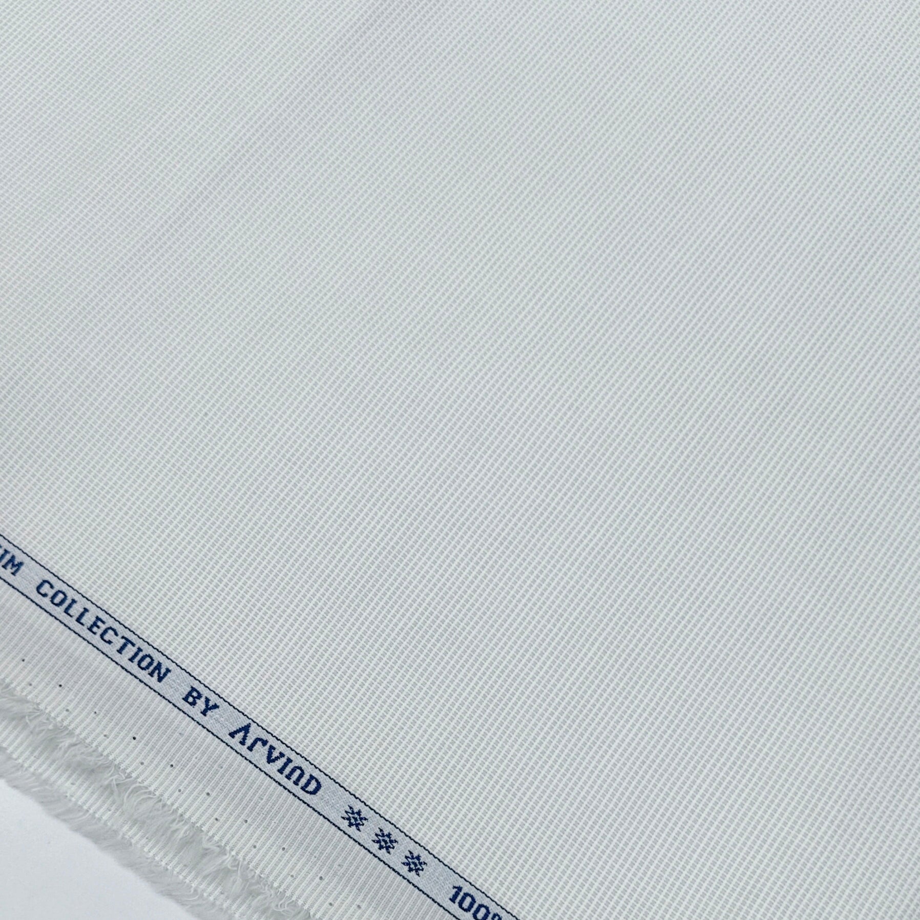 Shirt Fabric Arvind 100% Pure Cotton Micro Check Colour Light Grey