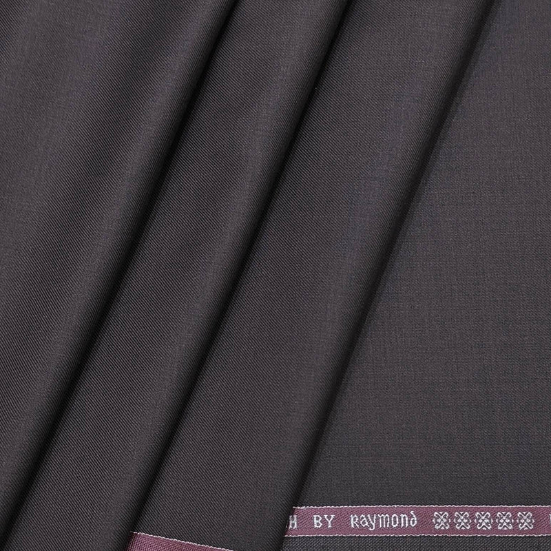 Raymond 90s Count Poly Wool Dark Plain Brown Blazer fabric