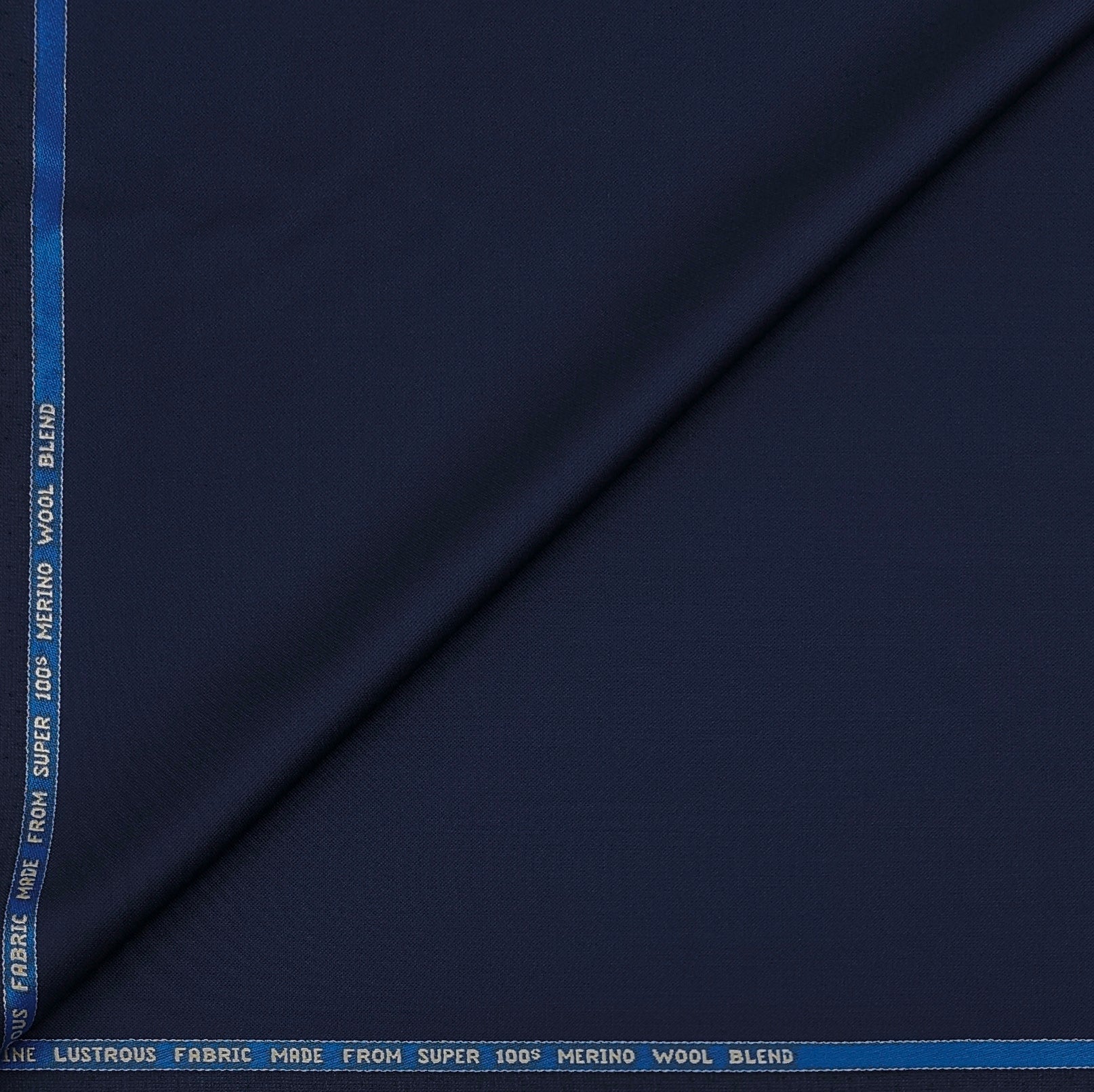 Suit Fabric Raymond Exotic Super 100s Count Luxurious 40% Rich Wool Plain Color Dark Coala Blue