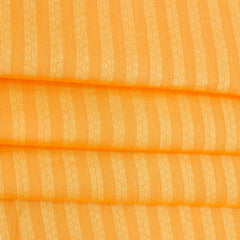 Navsari Stiff Pure Cotton Premium Jacquard Kurta Fabric For Men Colour Orange