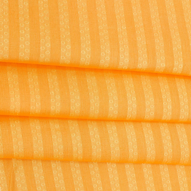 Navsari Stiff Pure Cotton Premium Jacquard Kurta Fabric For Men Colour Orange