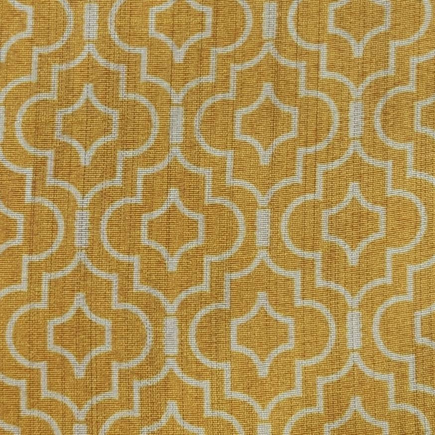 ManTire Men's Designer Silk Digital Printed Kurta Fabric Colour Golden Poppy Yellow