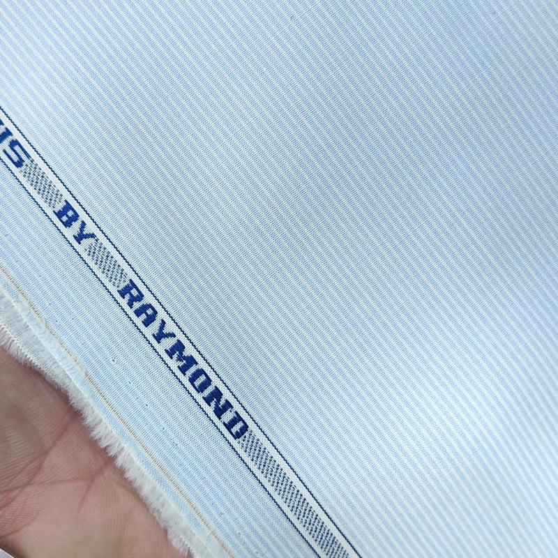 Shirt Fabric Raymond Premium 100% Cotton Pin Lining Colour Powder Blue