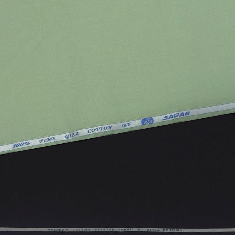 Pant Shirt Combo Pack Birla Century Dark Blue Pant Plain 100% Cotton Gin Green Shirt Fabric
