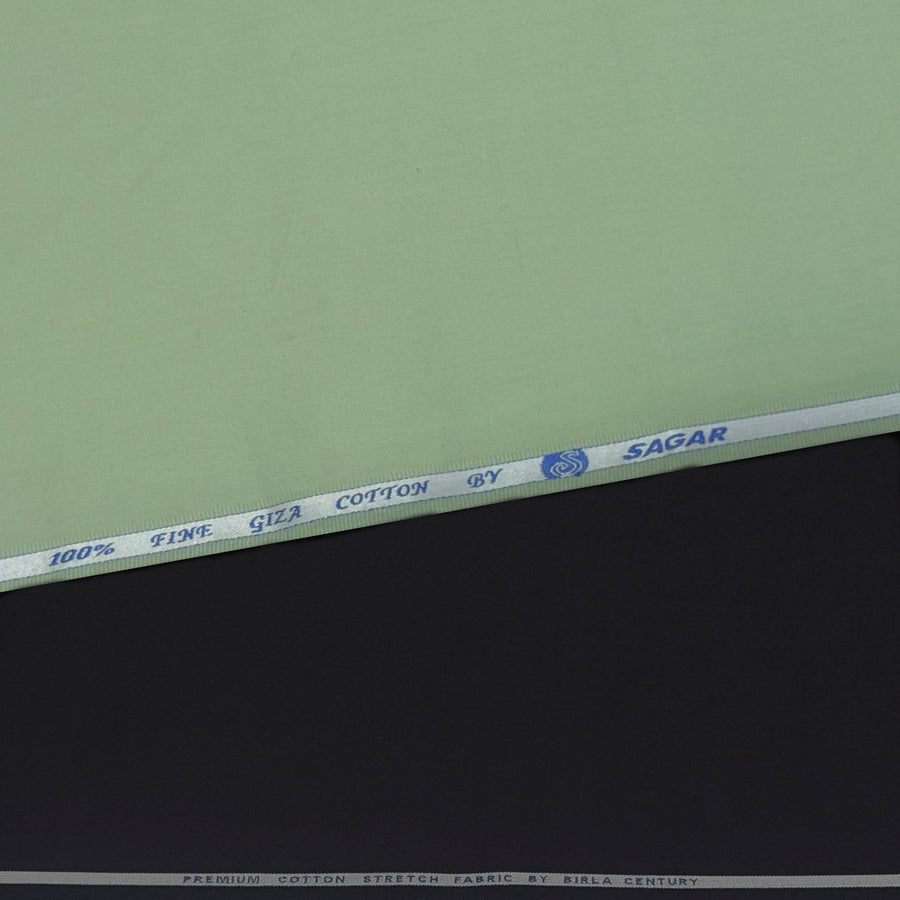 Pant Shirt Combo Pack Birla Century Dark Blue Pant Plain 100% Cotton Gin Green Shirt Fabric