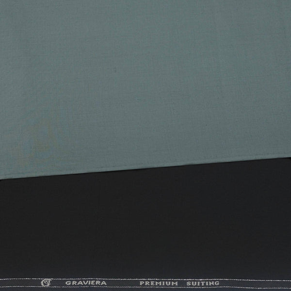 Pant Shirt Combo Pack Graviera Black Pant, Plain Poly Cotton Pistachio Green Shirt Fabric